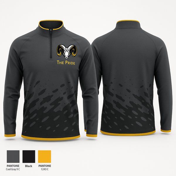 Quarter Zip Jacket, The Pride, Track & Field, Teamtime, Team time, sublimation, custom sports apparel, team uniforms, spirit wear, spiritwear, sports uniforms, custom shirts, team store, custom team store, fundraiser sports, apparel fundraiser
