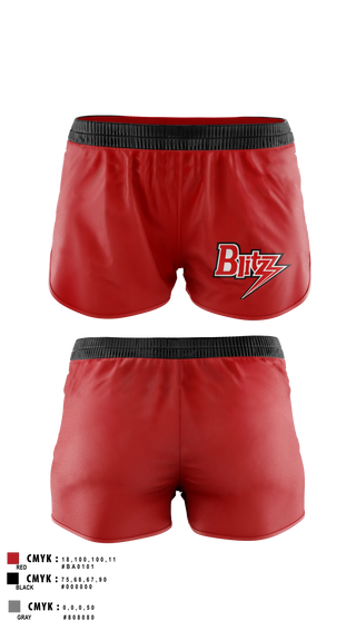 Womens Soccer Shorts, Chicago Blitz Youth Football and Cheer, , Teamtime, Team time, sublimation, custom sports apparel, team uniforms, spirit wear, spiritwear, sports uniforms, custom shirts, team store, custom team store, fundraiser sports, apparel fundraiser