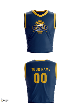 Womens Basketball Jersey, Land O Lakes Lady Gators, Women's Basketball, Teamtime, Team time, sublimation, custom sports apparel, team uniforms, spirit wear, spiritwear, sports uniforms, custom shirts, team store, custom team store, fundraiser sports, apparel fundraiser