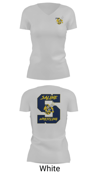 Women's Short Sleeve Vneck Shirt, Saline Middle School Wrestling, Wrestling, Teamtime, Team time, sublimation, custom sports apparel, team uniforms, spirit wear, spiritwear, sports uniforms, custom shirts, team store, custom team store, fundraiser sports, apparel fundraiser