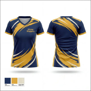 Womens Short Sleeve Vneck Shirt, Kitsap Sluggerz, Softball, Teamtime, Team time, sublimation, custom sports apparel, team uniforms, spirit wear, spiritwear, sports uniforms, custom shirts, team store, custom team store, fundraiser sports, apparel fundraiser