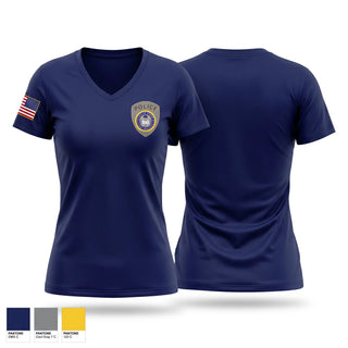 Womens Short Sleeve Vneck Shirt, SUSD PD, Police, Teamtime, Team time, sublimation, custom sports apparel, team uniforms, spirit wear, spiritwear, sports uniforms, custom shirts, team store, custom team store, fundraiser sports, apparel fundraiser