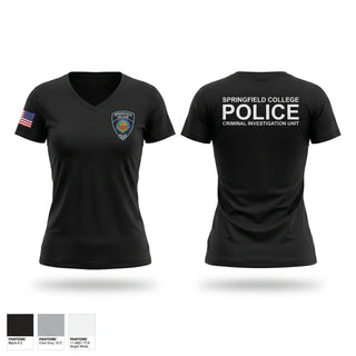 Womens Short Sleeve Vneck Shirt, Springfield College Police, Police, Teamtime, Team time, sublimation, custom sports apparel, team uniforms, spirit wear, spiritwear, sports uniforms, custom shirts, team store, custom team store, fundraiser sports, apparel fundraiser
