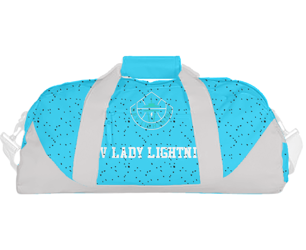 Duffle Bag, NRV Lady Lightning, Women's Basketball, Teamtime, Team time, sublimation, custom sports apparel, team uniforms, spirit wear, spiritwear, sports uniforms, custom shirts, team store, custom team store, fundraiser sports, apparel fundraiser