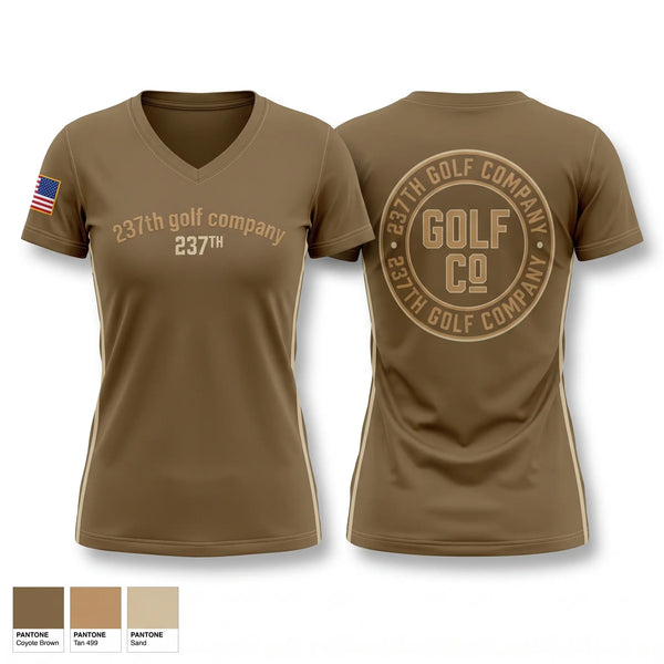 Womens Short Sleeve Vneck Shirt, 237th golf company, National Guard, Teamtime, Team time, sublimation, custom sports apparel, team uniforms, spirit wear, spiritwear, sports uniforms, custom shirts, team store, custom team store, fundraiser sports, apparel fundraiser