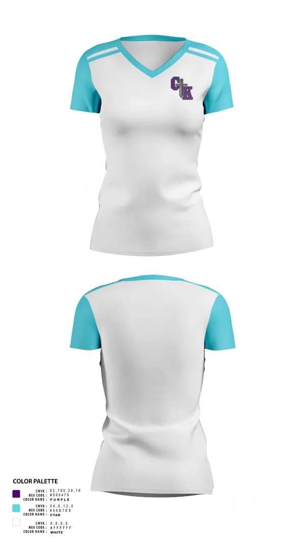 Womens Short Sleeve Vneck Shirt, Columbia Knights Football, , Teamtime, Team time, sublimation, custom sports apparel, team uniforms, spirit wear, spiritwear, sports uniforms, custom shirts, team store, custom team store, fundraiser sports, apparel fundraiser