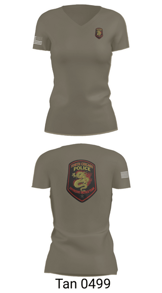 Womens Short Sleeve Vneck Shirt, North Chicago Defensive Tactics, Police, Teamtime, Team time, sublimation, custom sports apparel, team uniforms, spirit wear, spiritwear, sports uniforms, custom shirts, team store, custom team store, fundraiser sports, apparel fundraiser