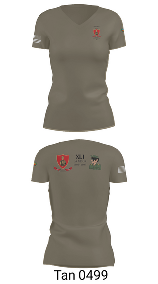 Womens Short Sleeve Vneck Shirt, CMLP41, Army, Teamtime, Team time, sublimation, custom sports apparel, team uniforms, spirit wear, spiritwear, sports uniforms, custom shirts, team store, custom team store, fundraiser sports, apparel fundraiser