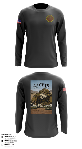 Long Sleeve Performance Shirt, 47 CPTS, Air Force, Teamtime, Team time, sublimation, custom sports apparel, team uniforms, spirit wear, spiritwear, sports uniforms, custom shirts, team store, custom team store, fundraiser sports, apparel fundraiser
