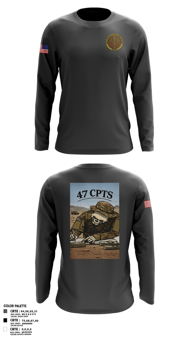 Long Sleeve Performance Shirt, 47 CPTS, Air Force, Teamtime, Team time, sublimation, custom sports apparel, team uniforms, spirit wear, spiritwear, sports uniforms, custom shirts, team store, custom team store, fundraiser sports, apparel fundraiser