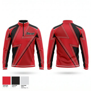 Quarter Zip Jacket, Diesel, Softball, Teamtime, Team time, sublimation, custom sports apparel, team uniforms, spirit wear, spiritwear, sports uniforms, custom shirts, team store, custom team store, fundraiser sports, apparel fundraiser