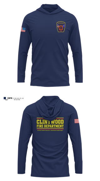 Long Sleeve hooded sunshirt, Clintwood Fire Department, Fire Department, Teamtime, Team time, sublimation, custom sports apparel, team uniforms, spirit wear, spiritwear, sports uniforms, custom shirts, team store, custom team store, fundraiser sports, apparel fundraiser