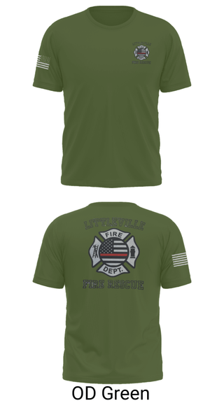 Short Sleeve Performance Shirt, Littleville Fire & Rescue, Fire Department, Teamtime, Team time, sublimation, custom sports apparel, team uniforms, spirit wear, spiritwear, sports uniforms, custom shirts, team store, custom team store, fundraiser sports, apparel fundraiser
