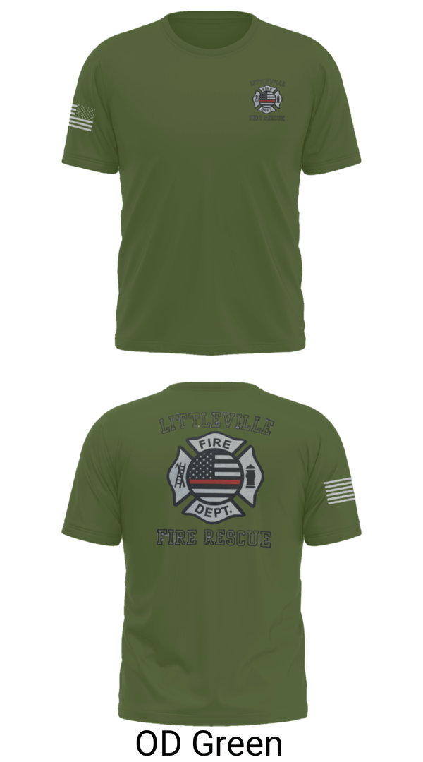 Short Sleeve Performance Shirt, Littleville Fire & Rescue, Fire Department, Teamtime, Team time, sublimation, custom sports apparel, team uniforms, spirit wear, spiritwear, sports uniforms, custom shirts, team store, custom team store, fundraiser sports, apparel fundraiser