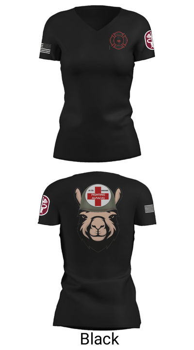 Alpha Company, WBAMC 94187438 Women's Short Sleeve V-neck Shirt - 20