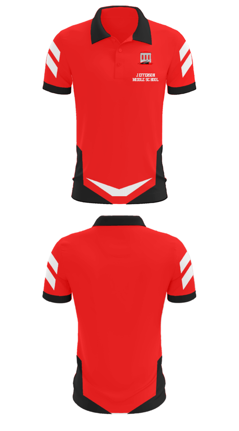 Short Sleeve Performance Polo, Jefferson Middle School, Spirit Store, Teamtime, Team time, sublimation, custom sports apparel, team uniforms, spirit wear, spiritwear, sports uniforms, custom shirts, team store, custom team store, fundraiser sports, apparel fundraiser