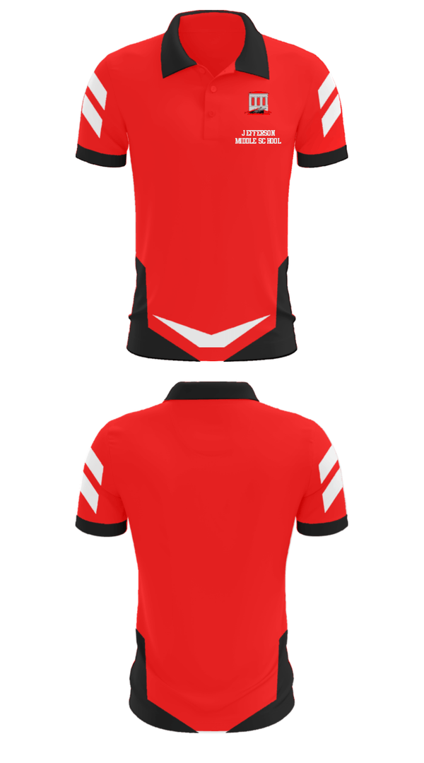 Short Sleeve Performance Polo, Jefferson Middle School, Spirit Store, Teamtime, Team time, sublimation, custom sports apparel, team uniforms, spirit wear, spiritwear, sports uniforms, custom shirts, team store, custom team store, fundraiser sports, apparel fundraiser