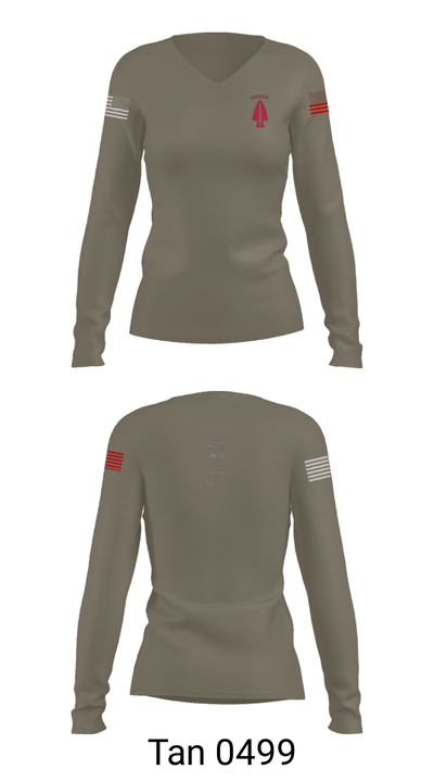 1st SFOD-D 3487936 Women's Long Sleeve V-neck Shirt - 39