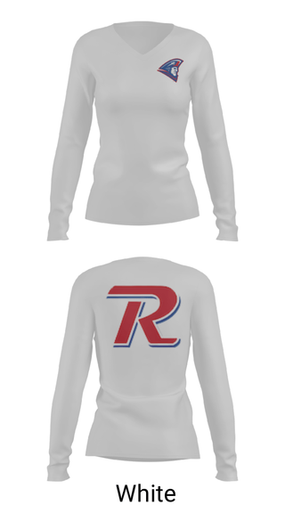 Women's Long Sleeve Vneck Shirt, Revere High School Basketball, Men's Basketball, Teamtime, Team time, sublimation, custom sports apparel, team uniforms, spirit wear, spiritwear, sports uniforms, custom shirts, team store, custom team store, fundraiser sports, apparel fundraiser