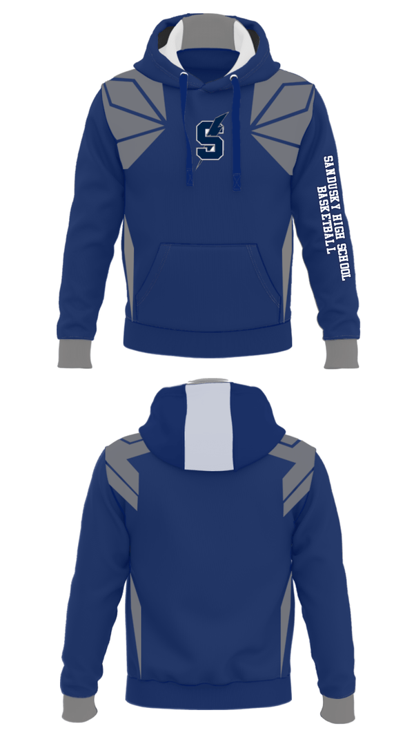 Hoodie, Sandusky High School Basketball, Men's Basketball, Teamtime, Team time, sublimation, custom sports apparel, team uniforms, spirit wear, spiritwear, sports uniforms, custom shirts, team store, custom team store, fundraiser sports, apparel fundraiser