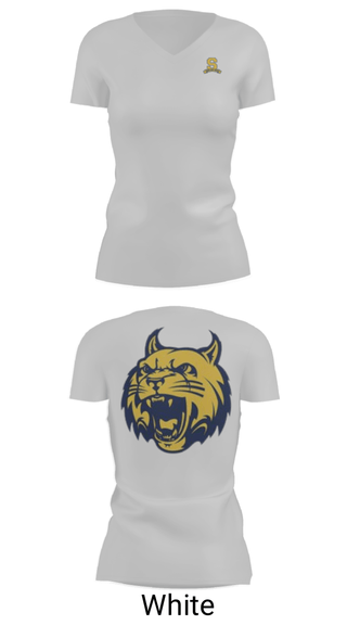 Women's Short Sleeve Vneck Shirt, Springfield High School Bowling, Bowling, Teamtime, Team time, sublimation, custom sports apparel, team uniforms, spirit wear, spiritwear, sports uniforms, custom shirts, team store, custom team store, fundraiser sports, apparel fundraiser