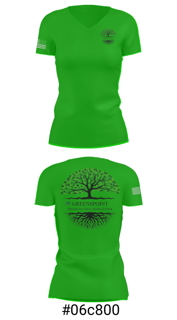 Women's Short Sleeve Vneck Shirt, Greens point financial center, , Teamtime, Team time, sublimation, custom sports apparel, team uniforms, spirit wear, spiritwear, sports uniforms, custom shirts, team store, custom team store, fundraiser sports, apparel fundraiser