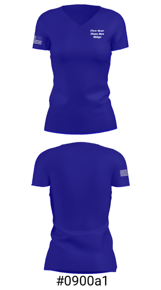 Women's Short Sleeve Vneck Shirt, Five Star Pizza Bee Ridge, , Teamtime, Team time, sublimation, custom sports apparel, team uniforms, spirit wear, spiritwear, sports uniforms, custom shirts, team store, custom team store, fundraiser sports, apparel fundraiser