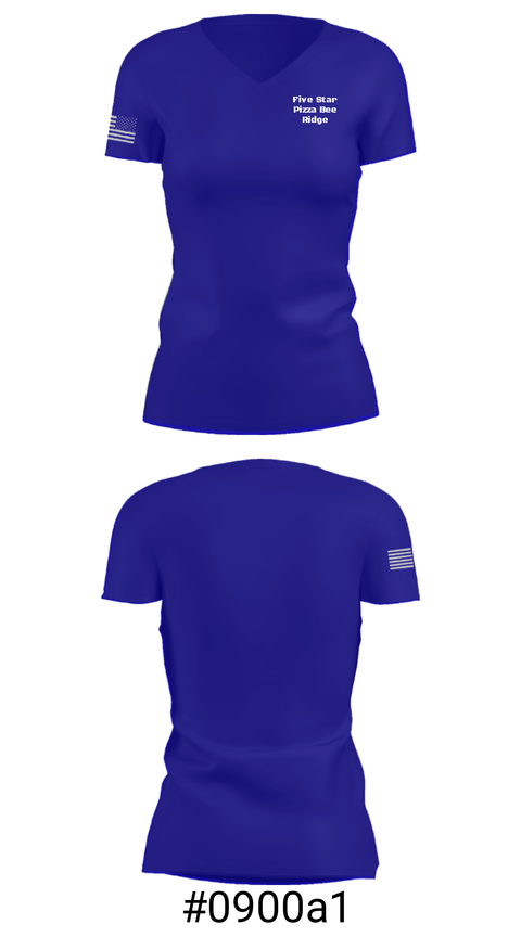 Women's Short Sleeve Vneck Shirt, Five Star Pizza Bee Ridge, , Teamtime, Team time, sublimation, custom sports apparel, team uniforms, spirit wear, spiritwear, sports uniforms, custom shirts, team store, custom team store, fundraiser sports, apparel fundraiser