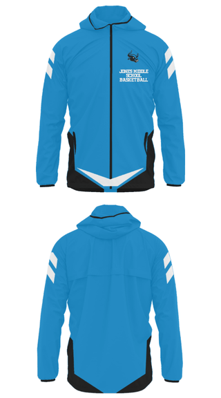 Windbreaker, Jones Middle School Basketball, Men's Basketball, Teamtime, Team time, sublimation, custom sports apparel, team uniforms, spirit wear, spiritwear, sports uniforms, custom shirts, team store, custom team store, fundraiser sports, apparel fundraiser