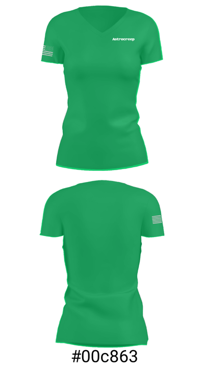 Astrocreep 71218916 Women's Short Sleeve V-neck Shirt - 21