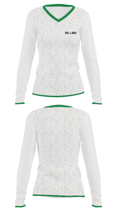 Bulldogs 76397224 Women's Long Sleeve V-neck Shirt - 34