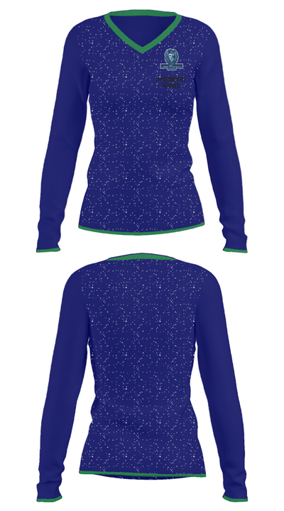 Marymount School 28935385 Women's Long Sleeve V-neck Shirt - 33