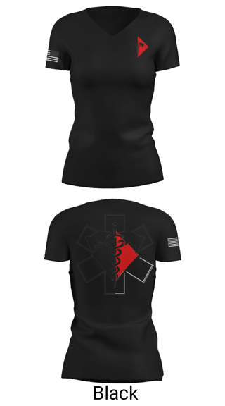 Women's Short Sleeve Vneck Shirt, 307th Medics, Army, Teamtime, Team time, sublimation, custom sports apparel, team uniforms, spirit wear, spiritwear, sports uniforms, custom shirts, team store, custom team store, fundraiser sports, apparel fundraiser