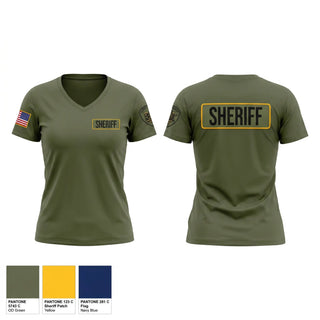 Womens Short Sleeve Vneck Shirt, Columbiana county sheriff, Police, Teamtime, Team time, sublimation, custom sports apparel, team uniforms, spirit wear, spiritwear, sports uniforms, custom shirts, team store, custom team store, fundraiser sports, apparel fundraiser
