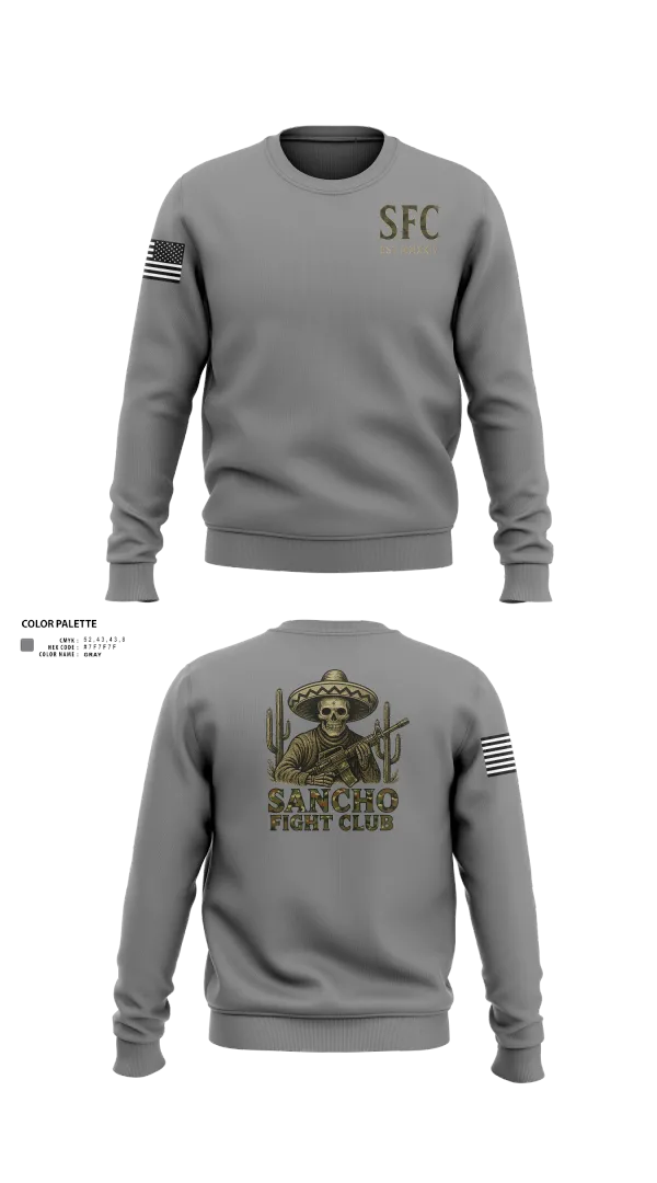 Crew Neck Sweatshirt, Sancho Fight Club, , Teamtime, Team time, sublimation, custom sports apparel, team uniforms, spirit wear, spiritwear, sports uniforms, custom shirts, team store, custom team store, fundraiser sports, apparel fundraiser