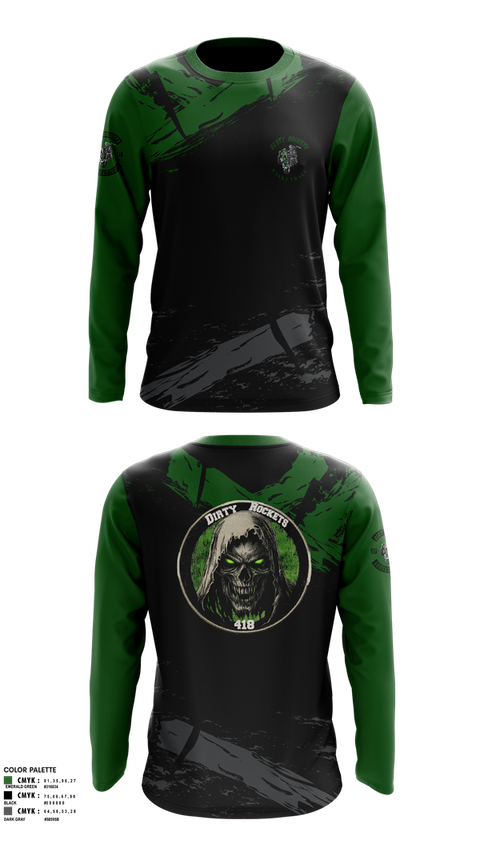Long Sleeve Performance Shirt, Dirty Rockets MCDirty Rockets MC, Men's Basketball, Teamtime, Team time, sublimation, custom sports apparel, team uniforms, spirit wear, spiritwear, sports uniforms, custom shirts, team store, custom team store, fundraiser sports, apparel fundraiser