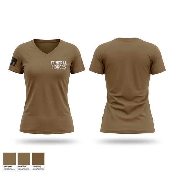 Womens Short Sleeve Vneck Shirt, Funeral Honors, National Guard, Teamtime, Team time, sublimation, custom sports apparel, team uniforms, spirit wear, spiritwear, sports uniforms, custom shirts, team store, custom team store, fundraiser sports, apparel fundraiser