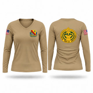 Womens Long Sleeve Vneck Shirt, C CO, 787 MP BN, Army, Teamtime, Team time, sublimation, custom sports apparel, team uniforms, spirit wear, spiritwear, sports uniforms, custom shirts, team store, custom team store, fundraiser sports, apparel fundraiser