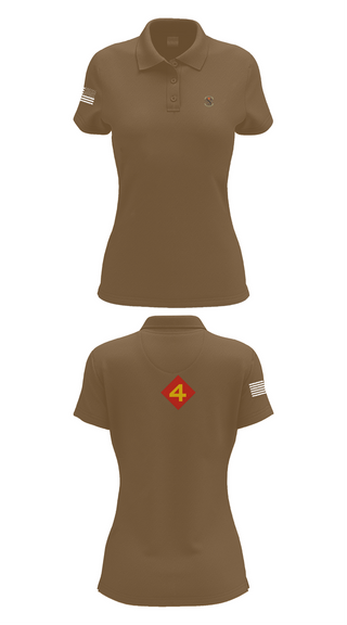 Womens Short Sleeve Performance Polo, 14th Marine regiment 4th Marine corps division, , Teamtime, Team time, sublimation, custom sports apparel, team uniforms, spirit wear, spiritwear, sports uniforms, custom shirts, team store, custom team store, fundraiser sports, apparel fundraiser