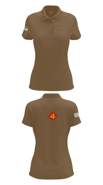 14th Marine regiment 4th Marine corps division 57481844 Women's Short Sleeve Performance Polo  - 15