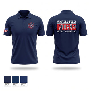 Short Sleeve Performance Polo, Winfield foley fire protection district, Fire Department, Teamtime, Team time, sublimation, custom sports apparel, team uniforms, spirit wear, spiritwear, sports uniforms, custom shirts, team store, custom team store, fundraiser sports, apparel fundraiser
