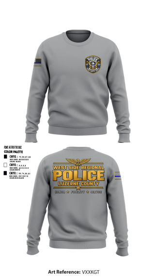 Crew Neck Sweatshirt, West Side regional police department, Police, Teamtime, Team time, sublimation, custom sports apparel, team uniforms, spirit wear, spiritwear, sports uniforms, custom shirts, team store, custom team store, fundraiser sports, apparel fundraiser