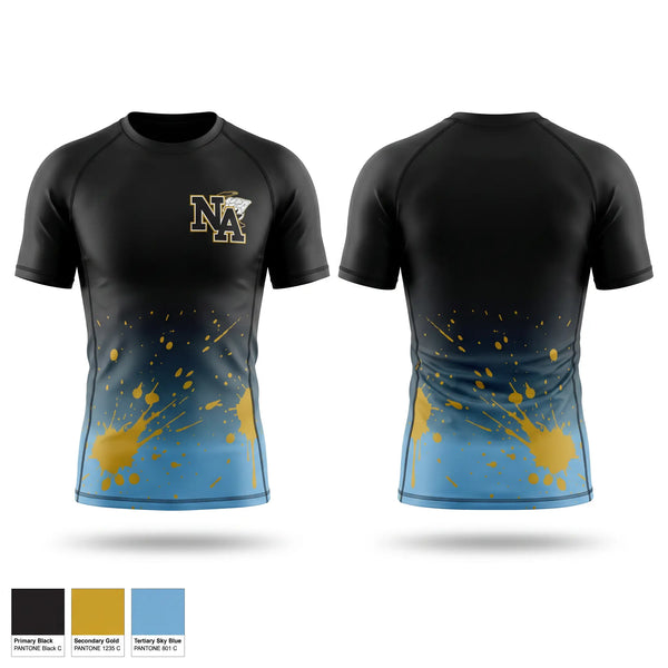 Short Sleeve Rash Guard Shirt, North Augusta High School Wrestling, Wrestling, Teamtime, Team time, sublimation, custom sports apparel, team uniforms, spirit wear, spiritwear, sports uniforms, custom shirts, team store, custom team store, fundraiser sports, apparel fundraiser