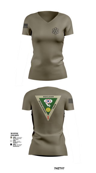 Womens Short Sleeve Vneck Shirt, NDT-1, Army, Teamtime, Team time, sublimation, custom sports apparel, team uniforms, spirit wear, spiritwear, sports uniforms, custom shirts, team store, custom team store, fundraiser sports, apparel fundraiser