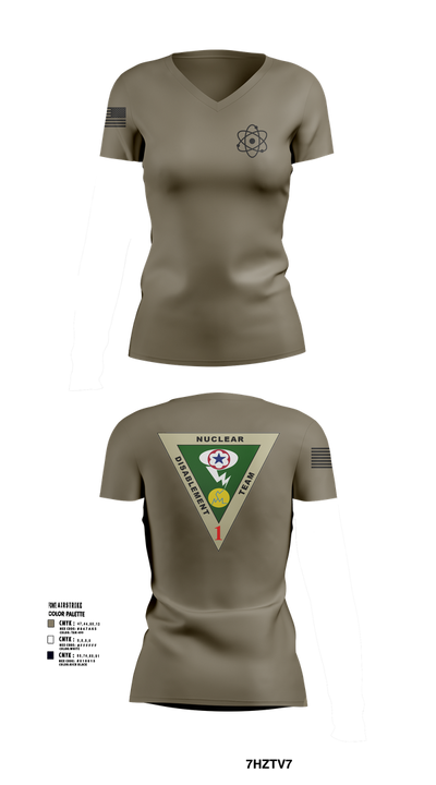 NDT-1 33736665 Women's Short Sleeve V-neck Shirt - 101