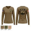 S.F.W (4C2A) Women's Long Sleeve V-neck Shirt - 1