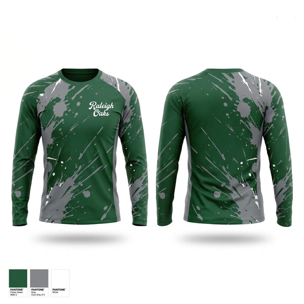 Long Sleeve Performance Shirt, Raleigh Oaks, Baseball, Teamtime, Team time, sublimation, custom sports apparel, team uniforms, spirit wear, spiritwear, sports uniforms, custom shirts, team store, custom team store, fundraiser sports, apparel fundraiser
