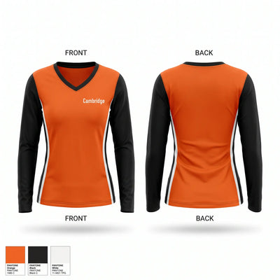 Cambridge Women's Long Sleeve V-neck Shirt - 1