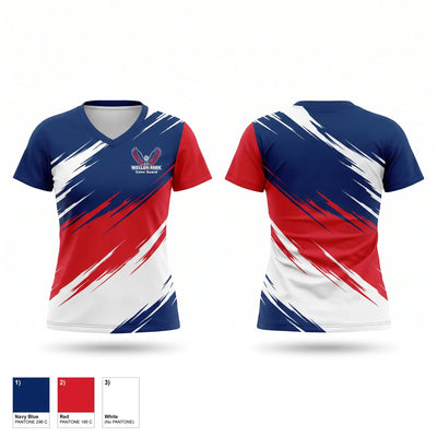 Wellen Park High School Color Guard Women's Short Sleeve V-neck Shirt - 1