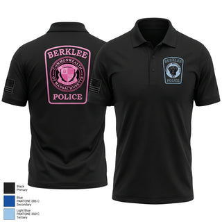 Short Sleeve Performance Polo, Berklee Police, Police, Teamtime, Team time, sublimation, custom sports apparel, team uniforms, spirit wear, spiritwear, sports uniforms, custom shirts, team store, custom team store, fundraiser sports, apparel fundraiser